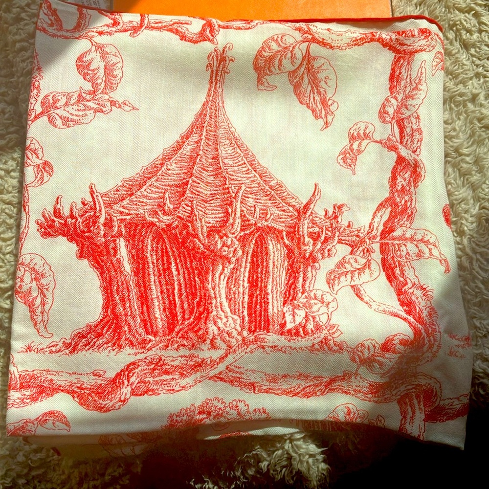 Red and White Decorative Fabric